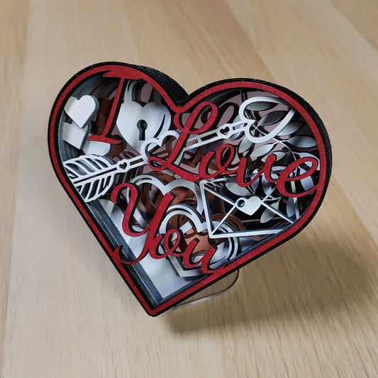 Boîte cœur décorative “I Love You”