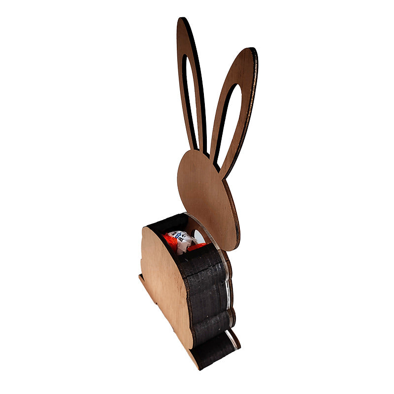 Boîte Lapin de Pâques avec façade plexiglass