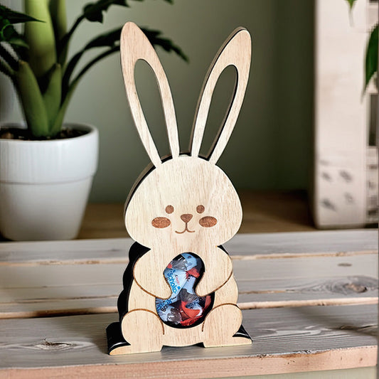 Boîte Lapin de Pâques avec façade plexiglass