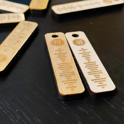 Porte-clés en bois avec code Spotify