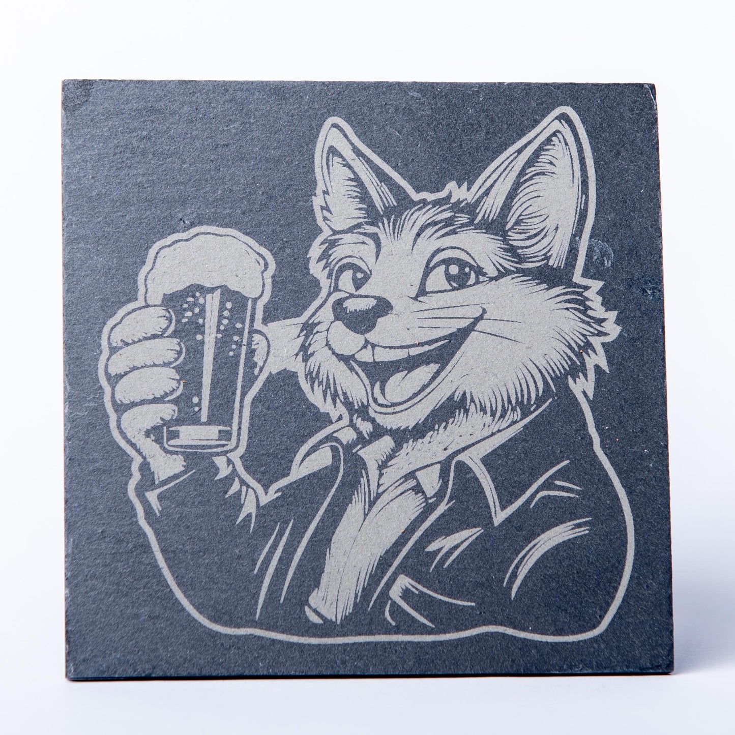 Dessous de verre en ardoise gravés - 6 Animaux