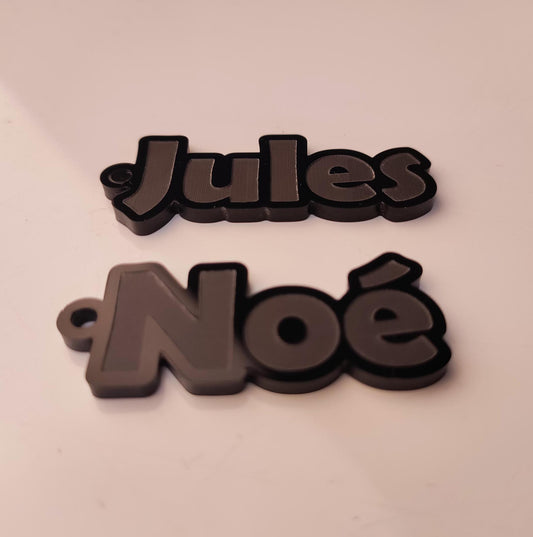 Porte-clés en acrylique noir personnalisé