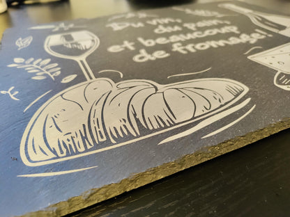Plateau à fromage en ardoise