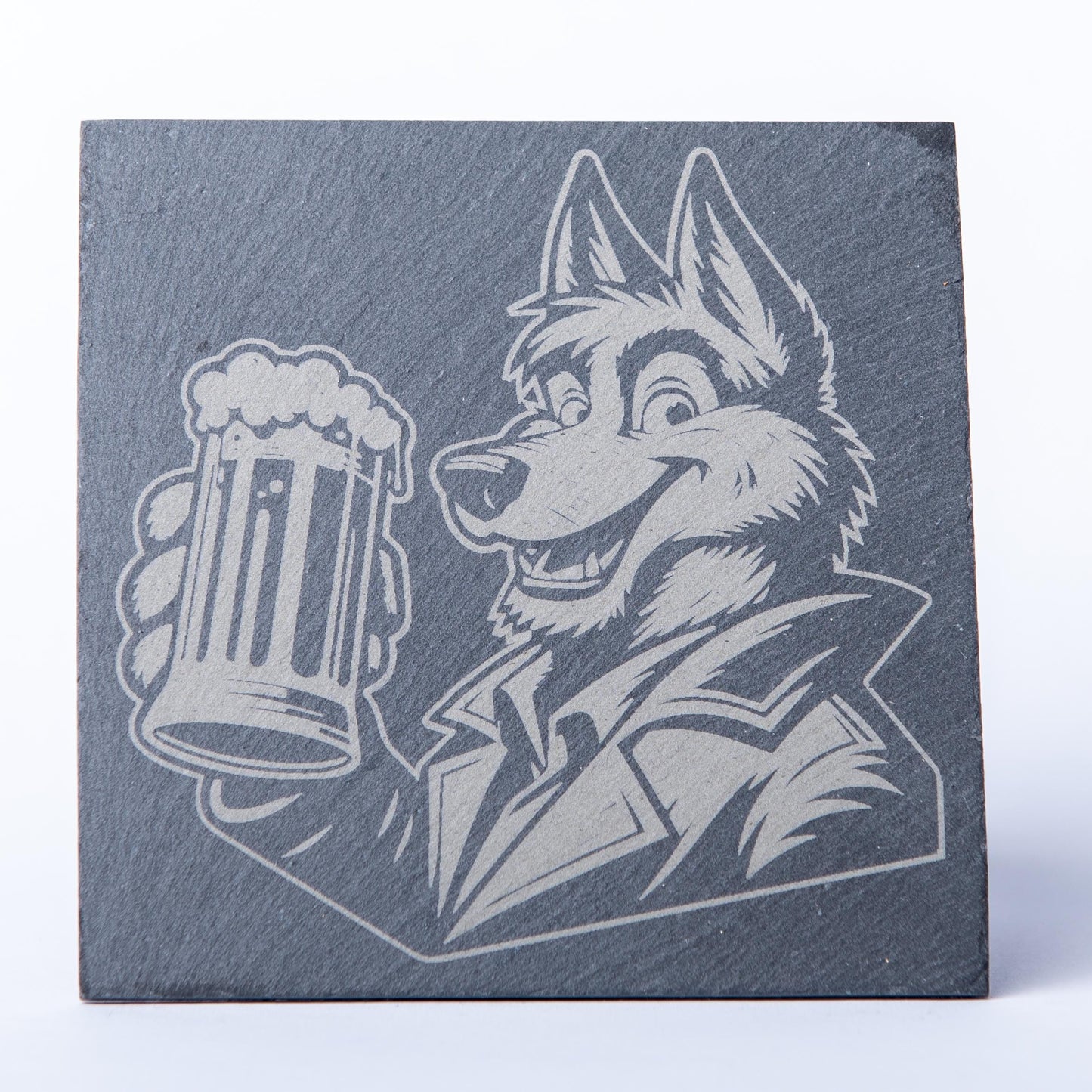 Dessous de verre en ardoise gravés - 6 Animaux