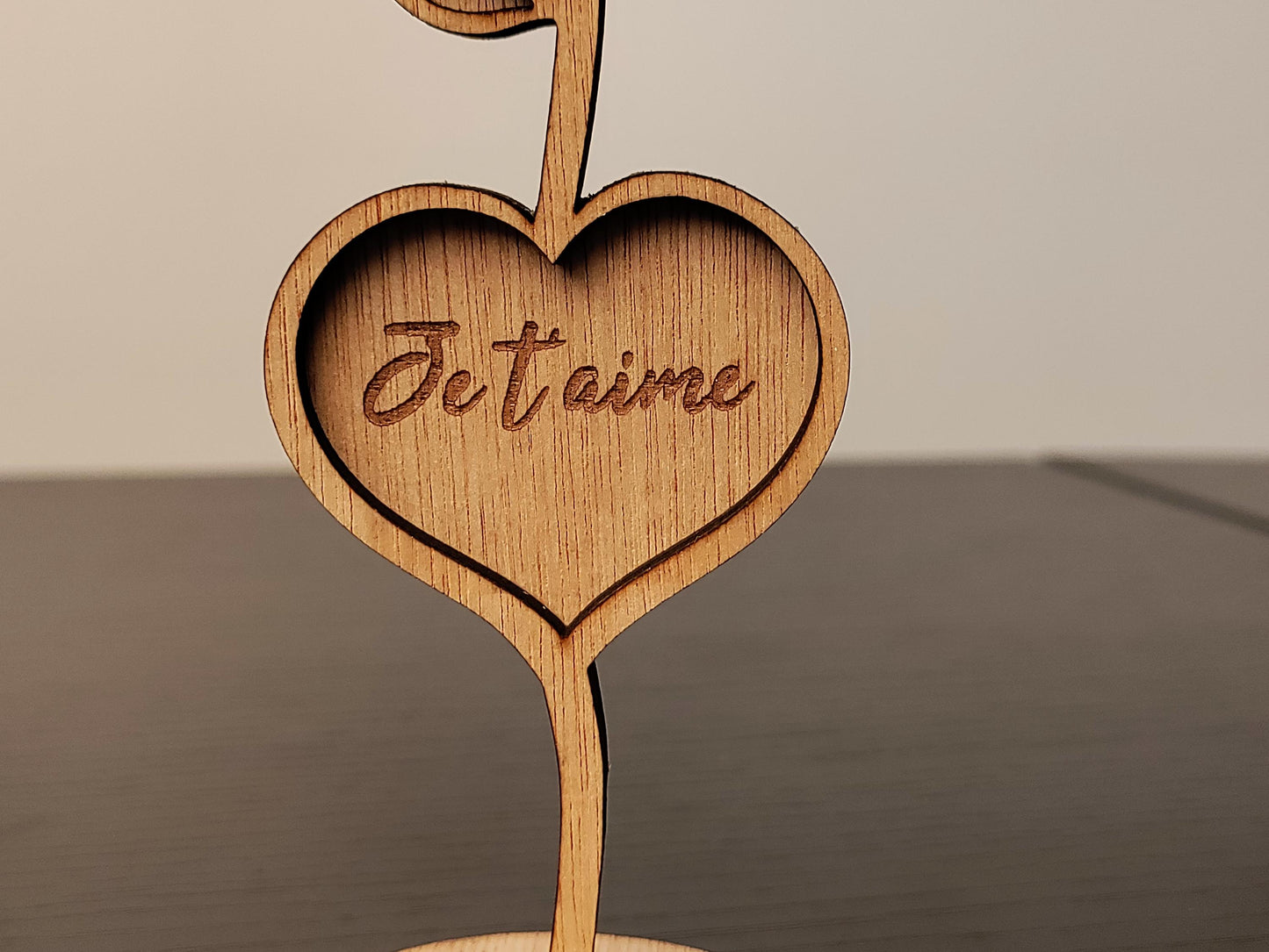 Rose en bois personnalisé