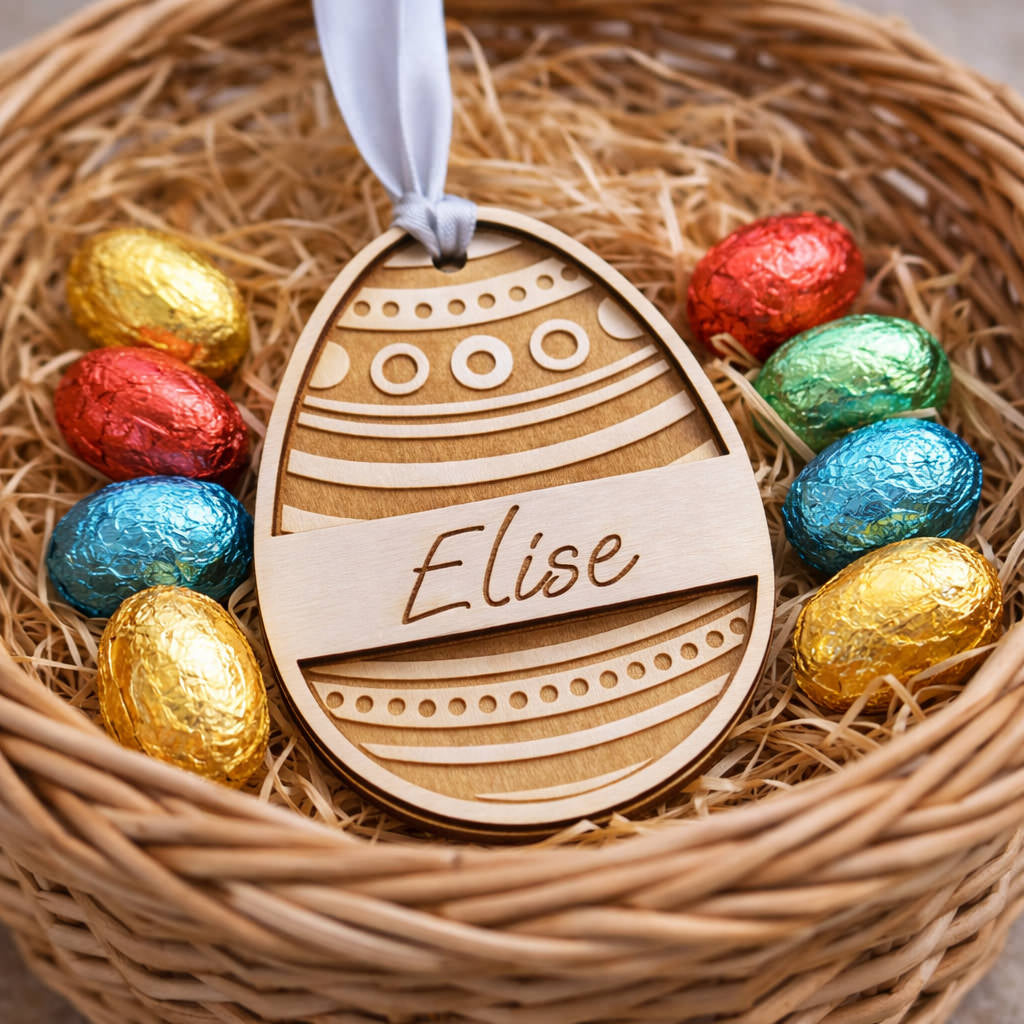 Étiquette de Pâques – Prénom Personnalisé