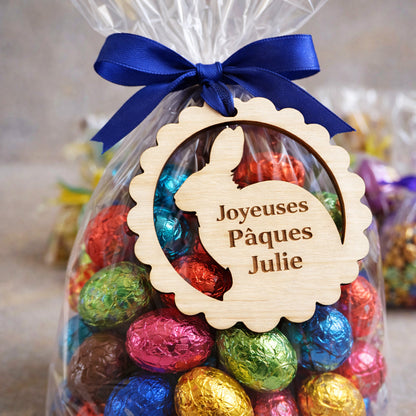 Étiquette personnalisée “Joyeuses Pâques (Prénom)”