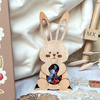Boîte Lapin de Pâques avec façade plexiglass