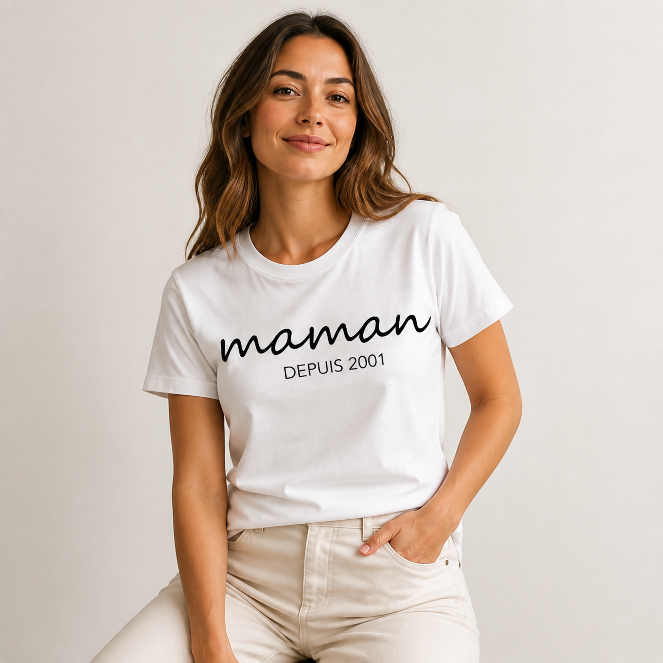 T-shirt "MAMAN DEPUIS [année]"