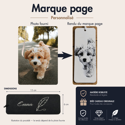 Marque-page portrait de votre animal