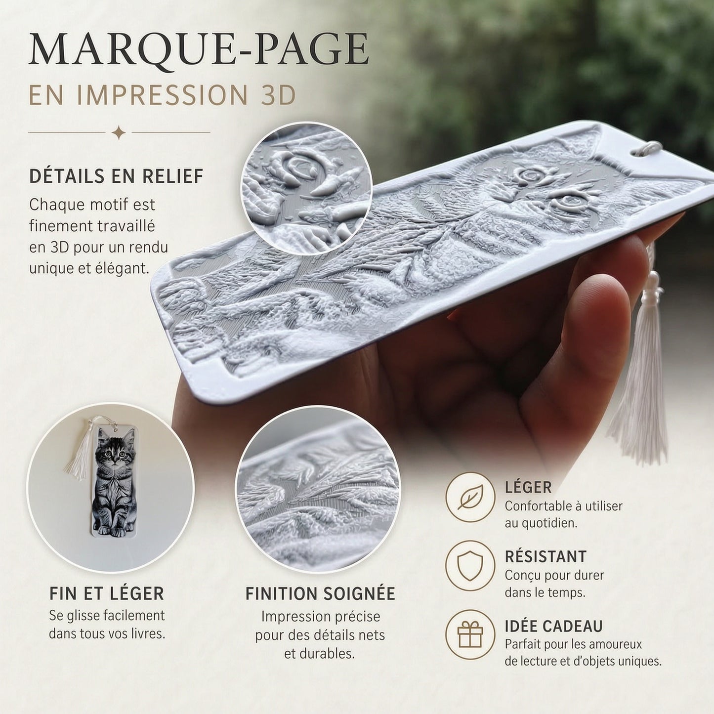 Marque-page personnalisé animaux