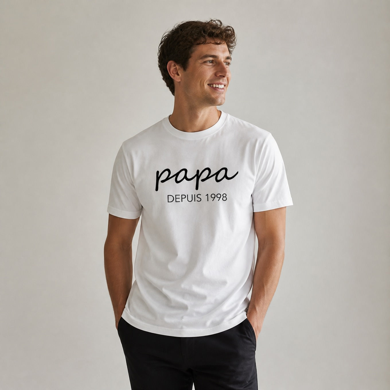T-shirt "PAPA DEPUIS [année]"
