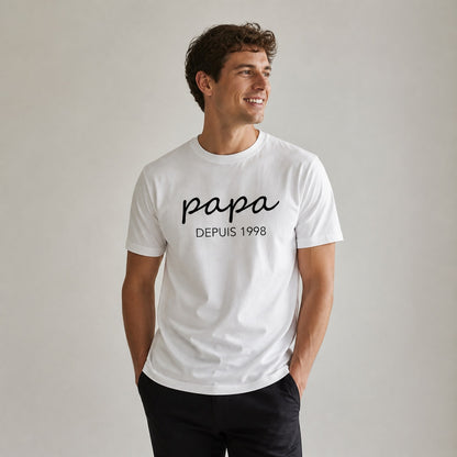 T-shirt "PAPA DEPUIS [année]"