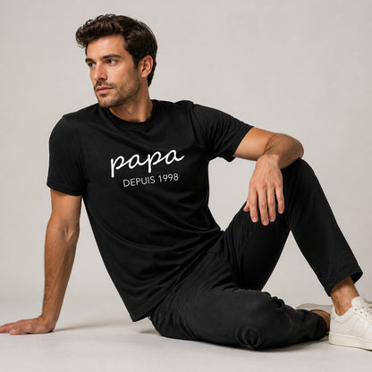 T-shirt "PAPA DEPUIS [année]"