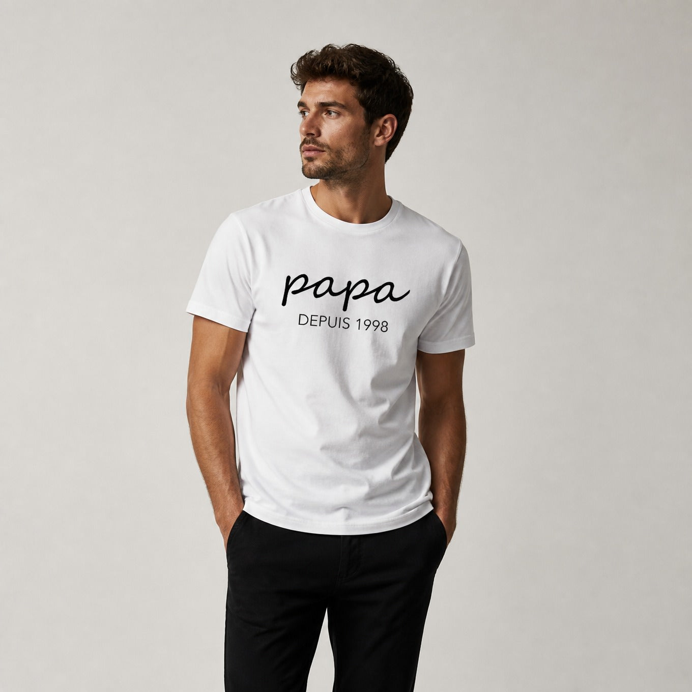 T-shirt "PAPA DEPUIS [année]"