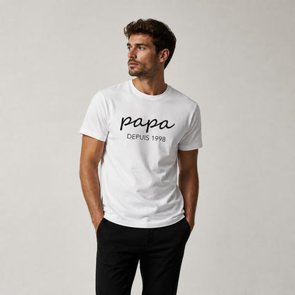 T-shirt "PAPA DEPUIS [année]"