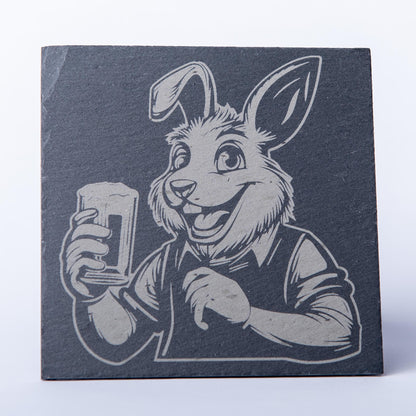 Dessous de verre en ardoise gravés - 6 Animaux