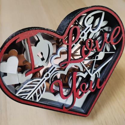 Boîte cœur décorative “I Love You”