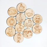 Jeu de mémoire en bois avec 12 animaux différents 3