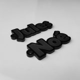 Porte cle acrylique noir