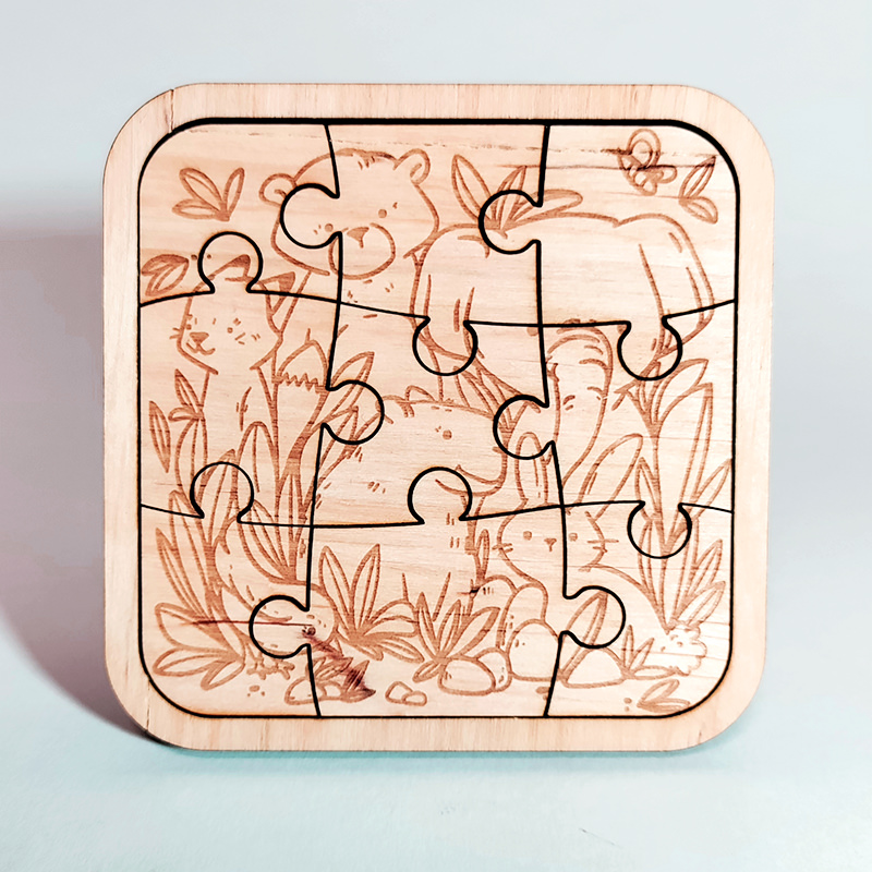 Puzzle en bois pour enfant 9 pièces, disponible sur AR Conception