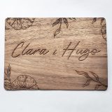 Faire part de mariage en bois recto bois de Noyer