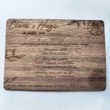 Faire part de mariage en bois verso bois de Noyer