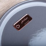 Marque-place personnalisé en plexi miroir rose pour table de mariage