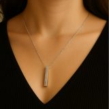 Collier femme Argent personnalisé gravure 4 faces