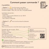 Explication pour passer une commande de carte de visite en métal