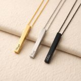 Collier femme personnalisé gravure 4 faces